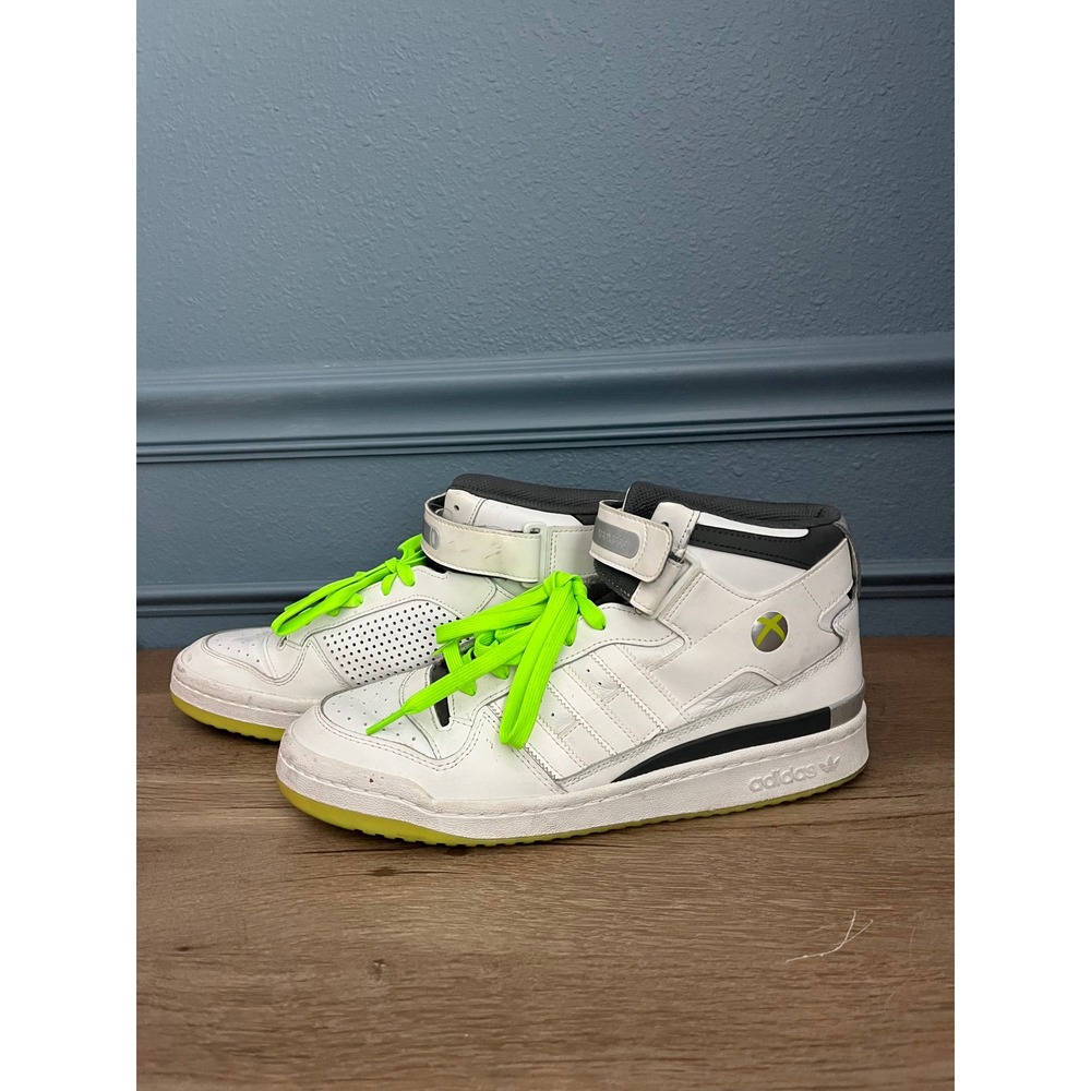 Adidas Forum‎ Mid Xbox 360 20th Anniversary White Neon Green GW7794 Mens Size 12